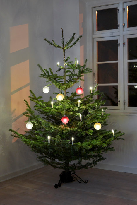 Juletræslys LED med clips 10 stk. H10,5 cm